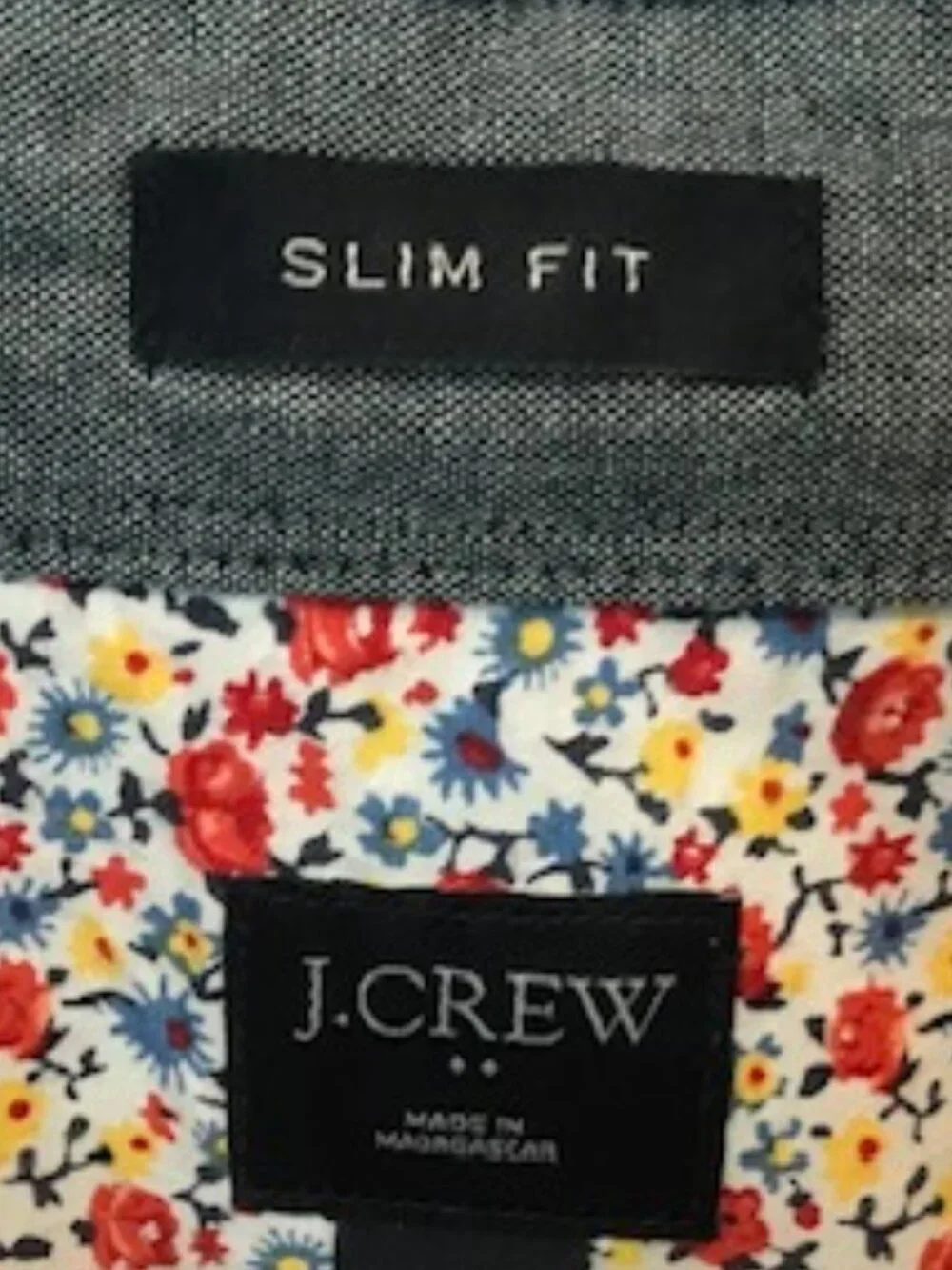 J. CREW Men's Slim Fit Shirt in Ditsy Floral Print 100% Cotton Size M Exc. Cond.